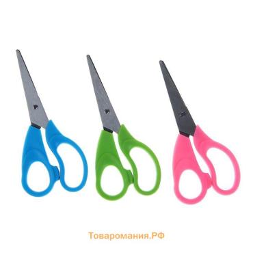 Ножницы 14 см, пластиковые ручки, в картонной коробке, корпус МИКС