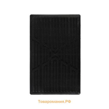 Накладка-подпятник для автоковрика, 23×15 см, ПВХ, крепление, черный