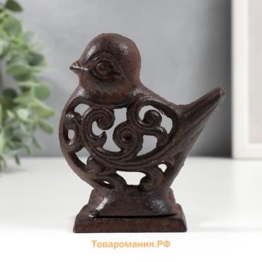 Металлический подсвечник на 1 свечу «Птица», чугун, 11×9.5×6.5 см