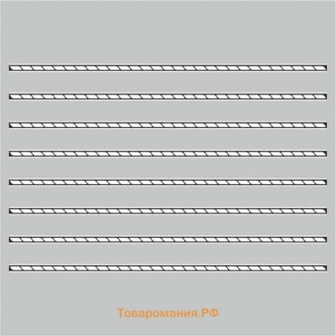 Наклейка-молдинг "Узкий", черный, 100 х 1 х 0,1 см, комплект 8 шт