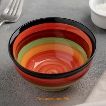 Миска  «Индия», 300 мл, d=11 см, керамика, оранжевая
