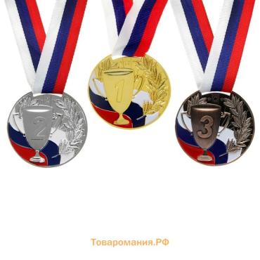 Медаль призовая бронза 013, d=5 см 3 место, с лентой