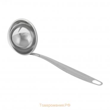 Половник кухонный «Родник», 145 мл, d=9 см, ручка 20,5 см. толщина 1,2 мм, цельнотянутая ручка