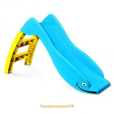 Горка «Дельфин», цвет голубой, жёлтый
