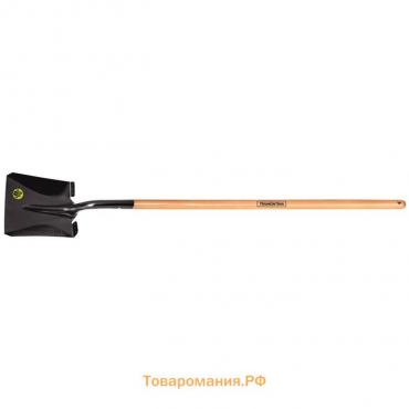 Лопата совковая, L = 120 см, углеродистая сталь, деревянный черенок, Tramontina