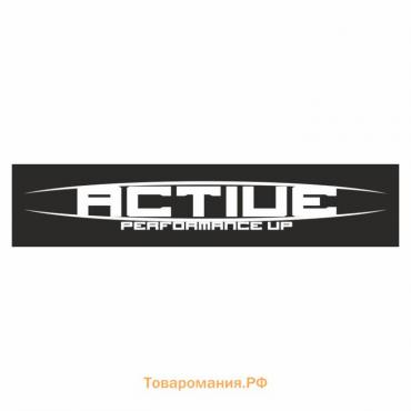 Полоса на лобовое стекло "ACTIUE", черная, 1600 х 170 мм