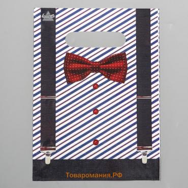 Пакет "Костюмчик", полиэтиленовый с вырубной ручкой, 19х25 см, 30 мкм