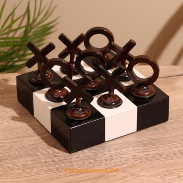 Игра настольная «Крестики-нолики», 21×21 см, полирезин, мдф